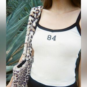 John Galt White Black 84 Tank Top Women’s Small
